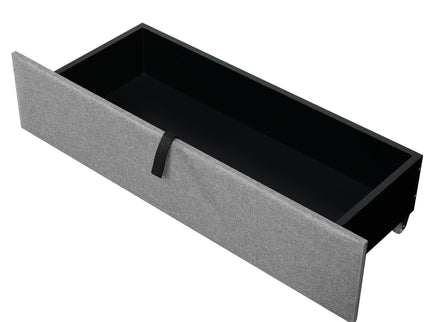 Upholstered Platform Bed With Storage Headboard, Trundle & 2 Drawers And A Set Of Sockets & USB Ports