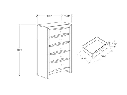 Lucille - 5 Piece Bedroom Set With Storage Drawers And Bookcase Headboard