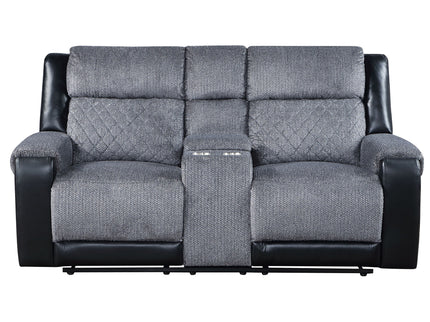 Alicia - Console Reclining Loveseat - Gray Black