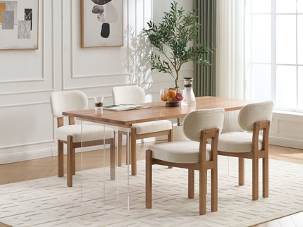 Dining Chairs With Ergonomic Backrest And Adjustable Feet (Set of 2)