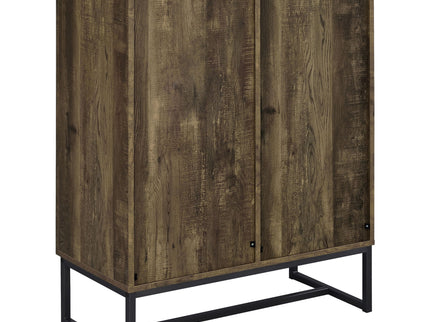 Sager - 4 Shelf Accent Cabinet - Oak