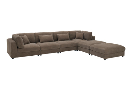 Upholstered Modular Sectional & Custom Configuration And Toss Pillows