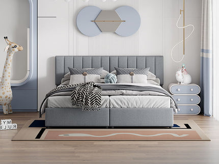 Upholstered Platform Bed With A Hydraulic Storage System