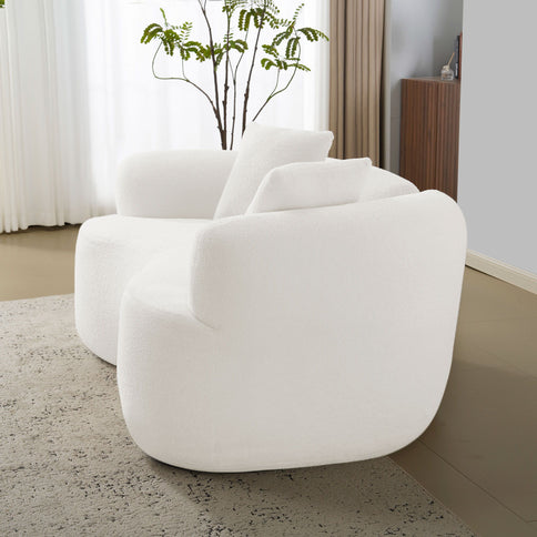 Modern Curved Loveseat