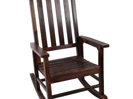 Oversized Porch Rocker Chair With Wide Seat And Tall Backrest