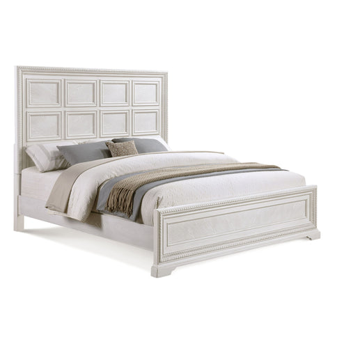 Geometric Design Headboard Panel Bed