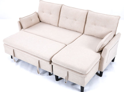 L-Shaped Reversible Chaise Sectional Sofa With Storage