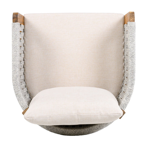 Outdoor Dining Chairs With Mix Rope Handles (Set of 2)