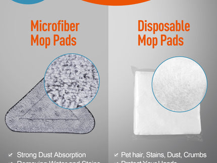 Effortless Wall Cleaning Mop With Disposable Pads, Versatile Triangle Design - White