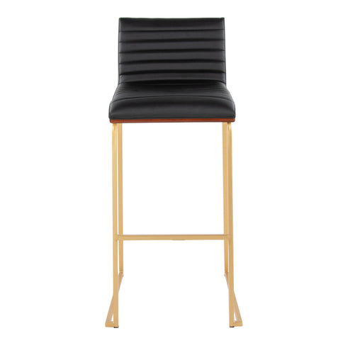 Mason Mara - Contemporary Versatile Desig Fixed Height Barstool (Set of 2)