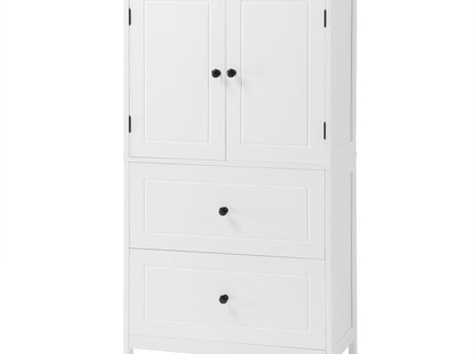 Bathroom Storage Cabinet With 2 Doors And Drawers, Adjustable Shelf
