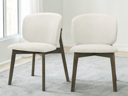 Mallin - Side Chair (Set of 2) - Gray / Walnut