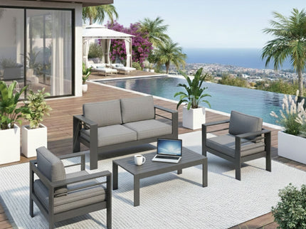 Outdoor Patio Set, All-Weather & Thick Cushions