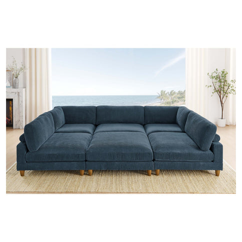 Modern Modular Sectional With Adjustable Back Support