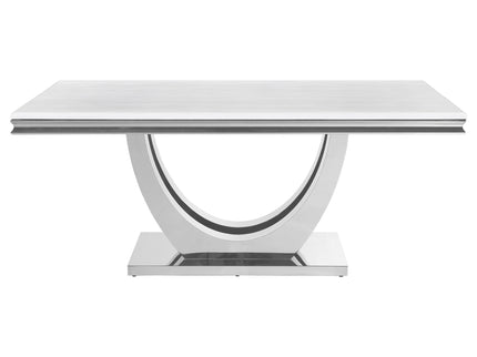 Kerwin - 5 Piece Rectangular Dining Table Set With Upholstered Chairs - Cream White