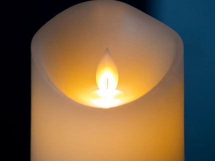 Flickering LED Candles With Remote Timer (Set of 3) - Ivory