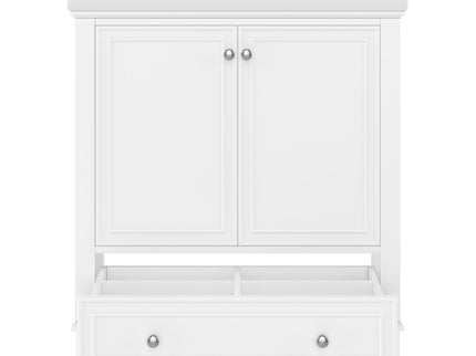 30" Bathroom Vanity With Sink Combo Undermount Sink, Cabinet With Doors And Drawer - White