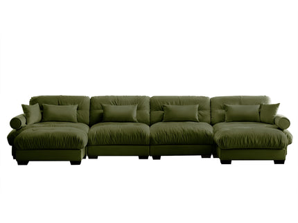 Super Comfort Oversized Modular Sectional Sofa With Movable Ottoman