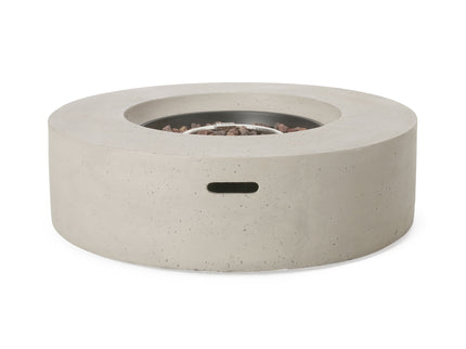 Modern Lightweight Concrete Outdoor Circular Fire Pit 50, 000 Btu