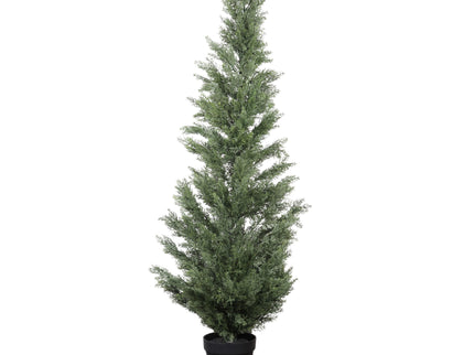 Realistic Artificial Cypress Tree, UV Resistant Indoor / Outdoor Topiary Plant For Decoration - Green Leaves