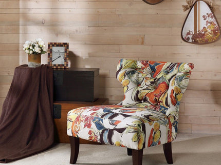 Erika - Accent Chair With Printed Upholstery - Multi