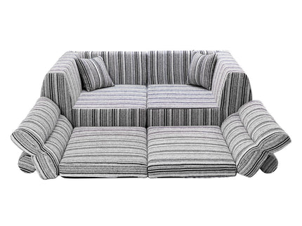 3 Seater, Couch With Throw Pillows For Living Room