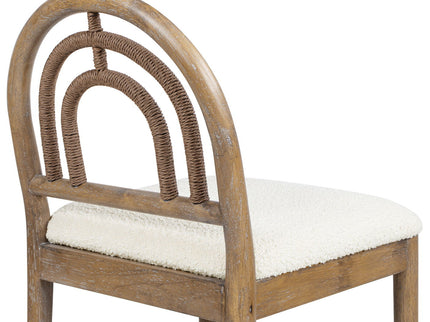Leon - Arched Back & Upholstered Counter Stool (Set of 2) - Ivory White