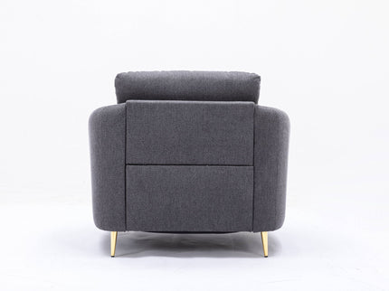 Yuina - Linen Chair - Gray