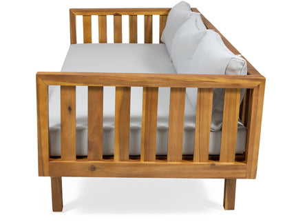 Claremont - 3 Seater Daybed Teak Acacia Wood Water Resistant Cushions