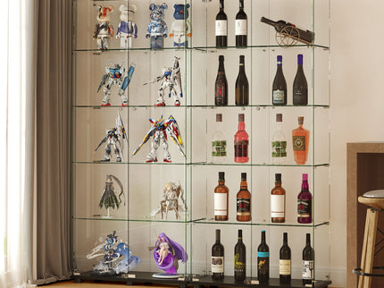 Display Cabinet With Shelf Double Doors And Lock