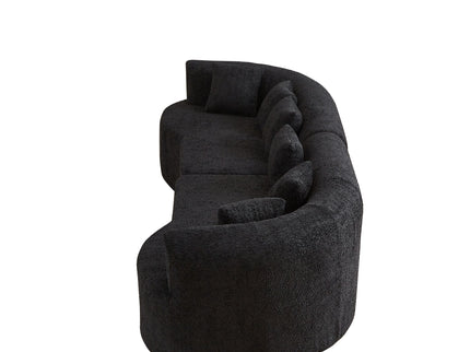 Curved Sectional Sofa With 6 Pillows