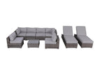 Dark Gray / 6 Pc. Sectional, 2 Chairs, 2 Chaises, Table