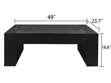 Modern Farmhouse Living Room Block Leg Coffee Table