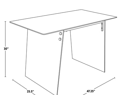 Glacier - Contemporary Desk - Clear / Chrome