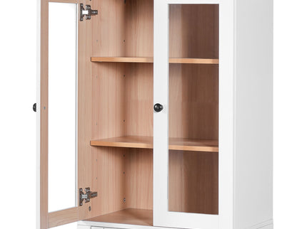Bathroom Storage Cabinet, Adjustable Shelves & Drawer, Freestanding Tower