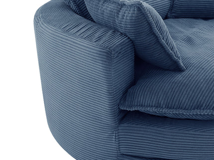 360° Swivel Accent Barrel Chair With Dual Layer Cushion And 3 Removable Pillows
