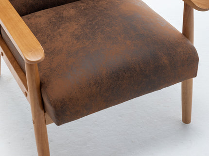 Wide Arm Chair - Light Brown