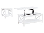 White / 2 Pc. Coffee Table, End Table