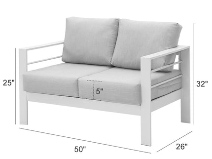 Patio All-Weather Loveseat With Thick Cushions