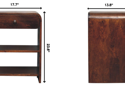 Aspen - Open Bedside Table - Dark Brown