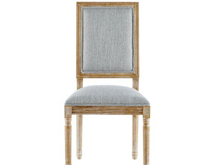 French Country Style Dining Chair With Upholstered Seating And Fluted Legs