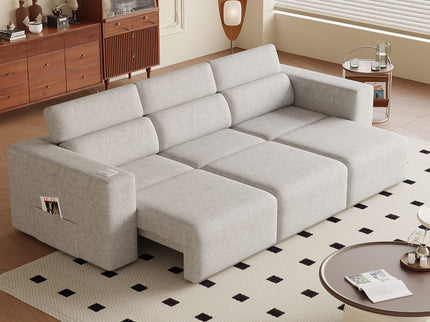 3 Seater Power Recliner Sofa With Wireless Charging And Remote Control