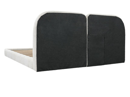 Upholstered Platform Bed With Tufted Headboard