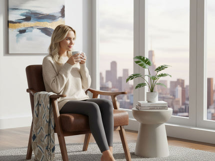 Accent Chair, Classic Mid Century Modern For Extra Seating