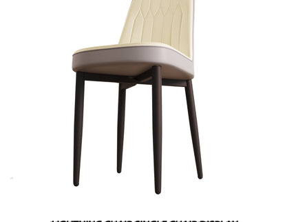 Modern Dining Chair With Cushions And Metal Legs