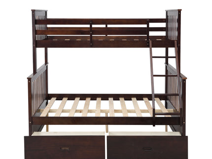 Bunk Bed With Ladder, And Safety Guard Rails