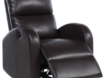 Meglia - Upholstered Power Recliner Chair With Smooth Button Controls - Brown