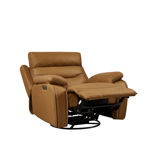 Liyasi - Dual Okin Motor Rocking And 240° Swivel Single Sofa Seat Recliner Chair Infinite Position, Head Rest With Power Function
