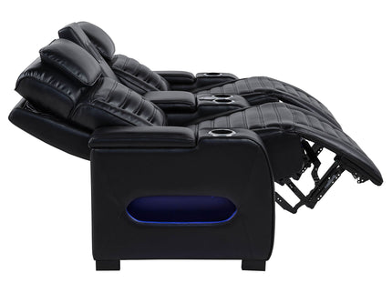 Isadora - Power Reclining Loveseat With Dual USB Charging And Built In Bluetooth Speaker - Black