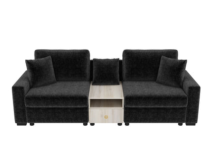 Modular Sofa Couch With Storage Armrest And Center Console